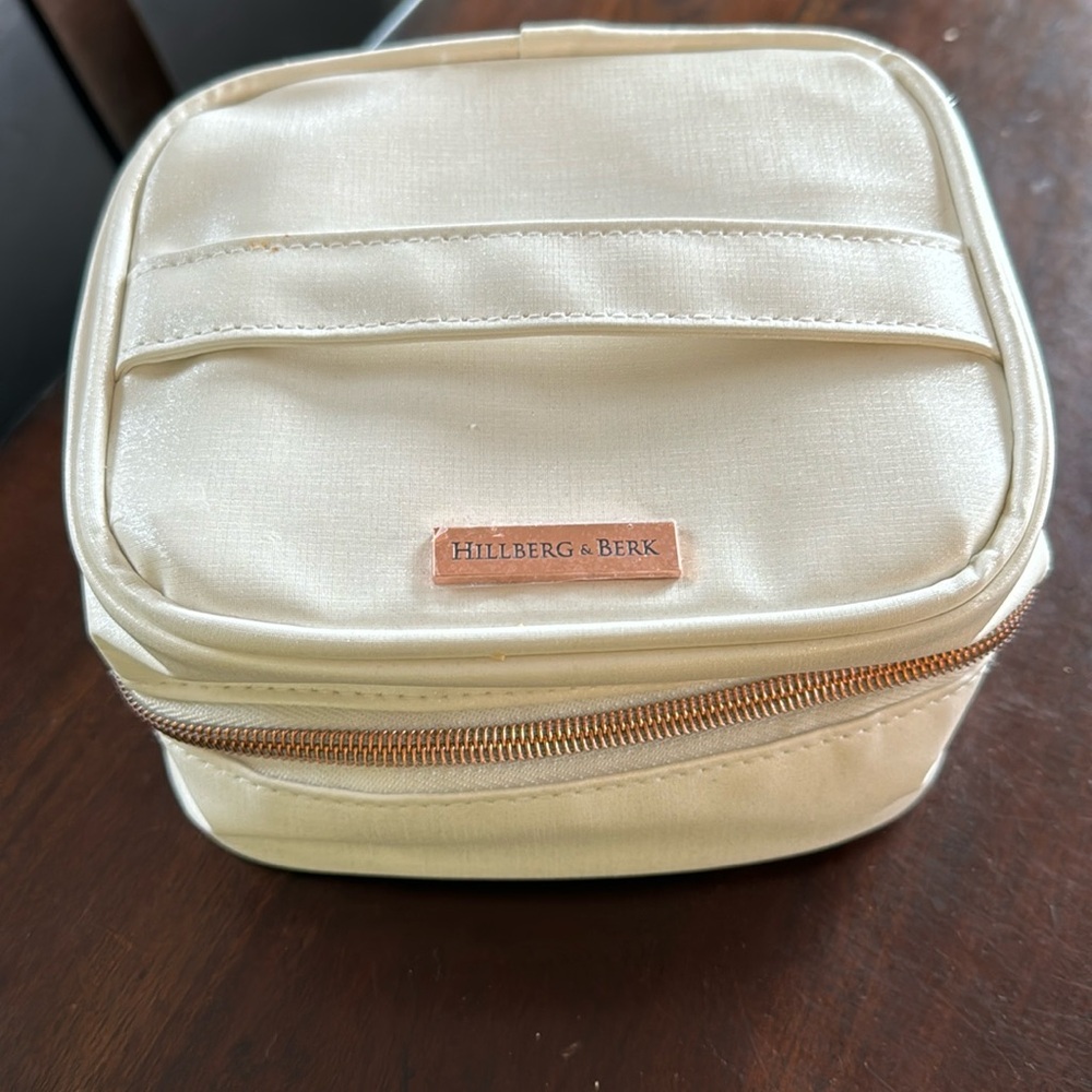 Hillberg & Berk Cream and Rose Gold Jewelry Travel Case